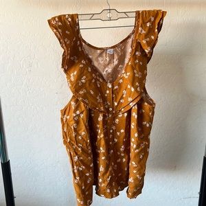 Burnt Orange Sleeveless Top